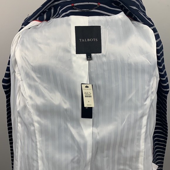 NWT Talbots Trench Coat Size Small Blue - Picture 9 of 17